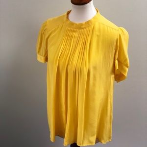 karen zambos • 100% silk short sleeve blouse